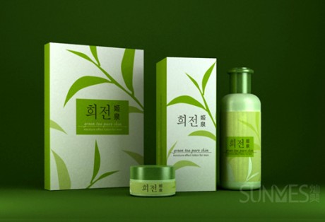 姬泉化妝品綠茶系列包裝設計方案